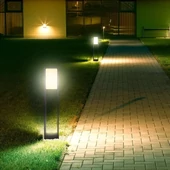 V-TAC 10W kültéri LED lámpa oszlop 80 cm, hideg fehér, fekete - SKU 20115