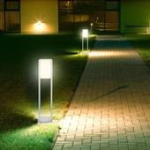 V-TAC 10W kültéri LED lámpa oszlop 80 cm, meleg fehér, fehér házzal - SKU 20116