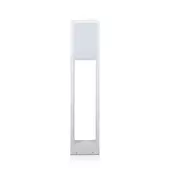 Kép 1/8 - V-TAC 10W kültéri LED lámpa oszlop 80 cm, természetes fehér, fehér házzal - SKU 2120117