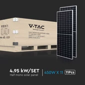 V-TAC 11 darab 450W Mono félcellás szolár panel, napelem, 2094x1038x35mm - SKU 11553