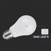 Kép 4/8 - V-TAC 11W E27 meleg fehér dimmelhető A60 LED égő - SKU 2120044