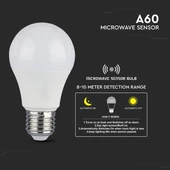 V-TAC 11W E27 természetes fehér mozgásérzékelős alkonykapcsolós LED égő - SKU 2764