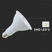 V-TAC 11W E27 természetes fehér PAR30 LED égő - SKU 24037
