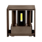 V-TAC 11W kültéri, Corten barna, szögletes, fali LED lámpa meleg fehér, 120 Lm/W - SKU 6820