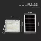 Kép 3/15 - V-TAC 12000mAh napelemes LED reflektor 15W természetes fehér, 1200 Lumen, fehér házzal - SKU 7844
