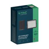 Kép 1/15 - V-TAC 12000mAh napelemes LED reflektor 15W természetes fehér, 1200 Lumen, fekete házzal - SKU 7826