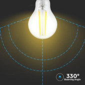 Kép 4/5 - V-TAC 12.5W E27 hideg fehér filament LED égő - SKU 7460
