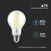 Kép 3/5 - V-TAC 12.5W E27 meleg fehér filament LED égő - SKU 7458