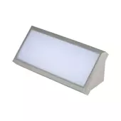 Kép 1/13 - V-TAC 12W kültéri fali LED lámpa hideg fehér, szürke házzal, 100 Lm/W - SKU 218235