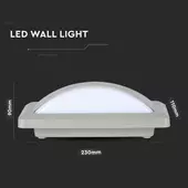 Kép 2/8 - V-TAC 12W kültéri fali LED lámpa hideg fehér - SKU 218247
