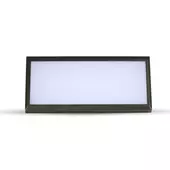 Kép 5/8 - V-TAC 12W kültéri fali LED lámpa meleg fehér, fekete házzal, 100 Lm/W - SKU 6807