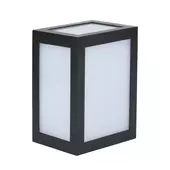 Kép 1/8 - V-TAC 12W kültéri, fekete, szögletes fali LED lámpa természetes fehér - SKU 218341