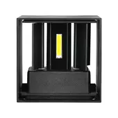 Kép 8/11 - V-TAC 12W kültéri, fekete, szögletes, fali LED lámpa természetes fehér - SKU 218530