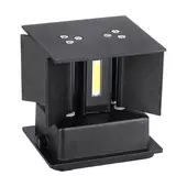 Kép 10/11 - V-TAC 12W kültéri, fekete, szögletes, fali LED lámpa természetes fehér - SKU 218530