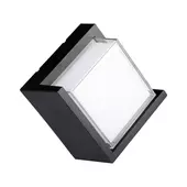 Kép 1/10 - V-TAC 12W kültéri, szögletes fali LED lámpa meleg fehér - SKU 218539