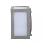 Kép 7/10 - V-TAC 12W kültéri, szürke, szögletes fali LED lámpa meleg fehér - SKU 218337