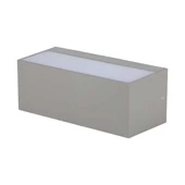 V-TAC 12W kültéri, téglatest alakú, fali LED lámpa természetes fehér - SKU 218243