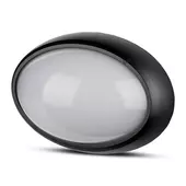 Kép 1/11 - V-TAC 12W ovális IP54 LED lámpa, fekete, meleg fehér fénnyel - SKU 1350