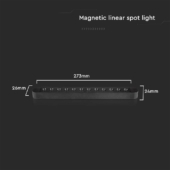 Kép 3/10 - V-TAC 12W spot LED lámpatest Slim 48V mágneses sínhez, meleg fehér - SKU 10237