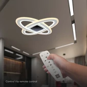 V-TAC 130W Dekoratív ovális mennyezeti lámpa, fényerőszabályozható, RGB+CCT - SKU 15360