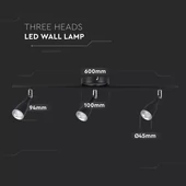 V-TAC 13.5W fekete mennyezeti LED lámpa természetes fehér - SKU 8273