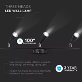 V-TAC 13.5W fekete mennyezeti LED lámpa természetes fehér - SKU 8273