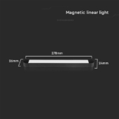 Kép 3/10 - V-TAC 14W lineáris LED lámpatest Slim 48V mágneses sínhez, hideg fehér - SKU 10244