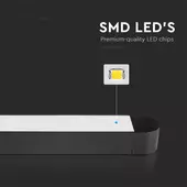 Kép 5/10 - V-TAC 14W lineáris LED lámpatest Slim 48V mágneses sínhez, meleg fehér - SKU 10243