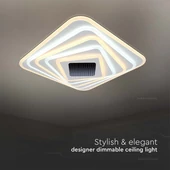 V-TAC 150W Dekoratív szögletes mennyezeti lámpa, fényerőszabályozható, RGB+CCT - SKU 15356