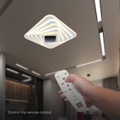 V-TAC 150W Dekoratív szögletes mennyezeti lámpa, fényerőszabályozható, RGB+CCT - SKU 15356