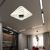 V-TAC 150W Dekoratív szögletes mennyezeti lámpa, fényerőszabályozható, RGB+CCT - SKU 15356