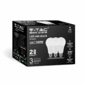 Kép 1/7 - V-TAC 15W E27 hideg fehér A67 LED égő csomag (3 db) - SKU 212818