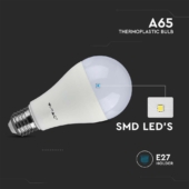 Kép 4/7 - V-TAC 15W E27 hideg fehér A67 LED égő csomag (3 db) - SKU 212818