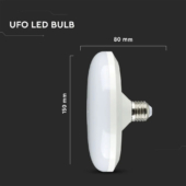 Kép 2/8 - V-TAC 15W E27 hideg fehér LED UFO égő - SKU 215