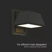 Kép 4/7 - V-TAC 15W kültéri fali LED lámpa, fekete házzal, természetes fehér - SKU 23027