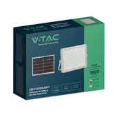 Kép 1/15 - V-TAC 16000mAh napelemes LED reflektor 20W hideg fehér, 1800 Lumen, fehér házzal - SKU 7845