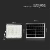 Kép 3/15 - V-TAC 16000mAh napelemes LED reflektor 20W hideg fehér, 1800 Lumen, fehér házzal - SKU 7845