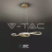 Kép 4/7 - V-TAC 18W Arany violinkulcs csillár, meleg fehér, 125 Lm/W - SKU 8021