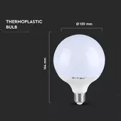 Kép 2/6 - V-TAC 18W E27 hideg fehér LED égő - SKU 125