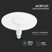 Kép 4/12 - V-TAC 18W E27 meleg fehér akril LED UFO égő - SKU 2784