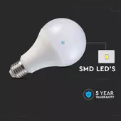 Kép 3/7 - V-TAC 18W E27 meleg fehér LED égő - SKU 126