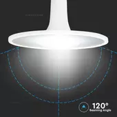 Kép 5/12 - V-TAC 18W E27 természetes fehér akril LED UFO égő - SKU 2785