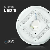 V-TAC 18W fehér, mennyezeti LED lámpa, ø31 cm, változtatható szinhőmérséklettel - SKU 217605