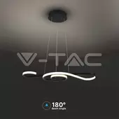 Kép 4/7 - V-TAC 18W Fekete violinkulcs csillár, meleg fehér, 125 Lm/W - SKU 8020