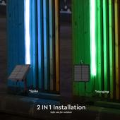Kép 5/10 - V-TAC 1.2W napelemes LED szalag szett, IP67, SMD 2835, 60 LED/m, RGB - SKU 23046