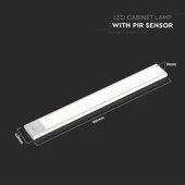 V-TAC 1.5W mozgásérzékelős, akkumulátoros, LED bútorvilágítás, természetes fehér - SKU 2958