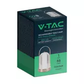 Kép 1/8 - V-TAC 1W antik bronz színű asztali akkumulátoros LED lámpa akril búrával, CCT - SKU 7991