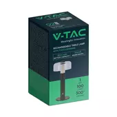 Kép 1/8 - V-TAC 1W fekete, érintéssel vezérelhető akkumulátoros LED lámpa, meleg fehér - SKU 7940