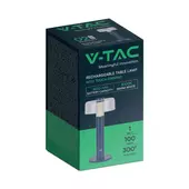 Kép 1/8 - V-TAC 1W kék, érintéssel vezérelhető akkumulátoros LED lámpa, meleg fehér - SKU 7942