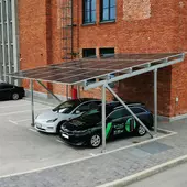 Kép 1/2 - V-TAC 2 férőhelyes kocsibeálló parkoló szerkezet napelemek telepítéséhez - SKU 22008